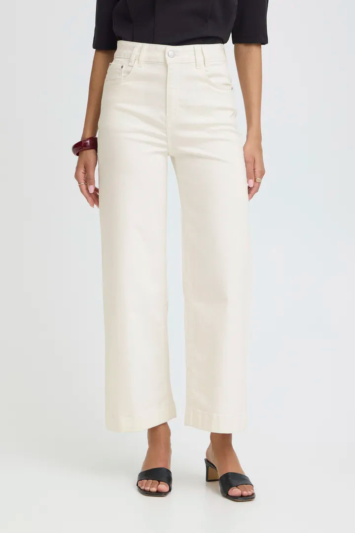 Lydia 5 Pocket Wide Leg Crop