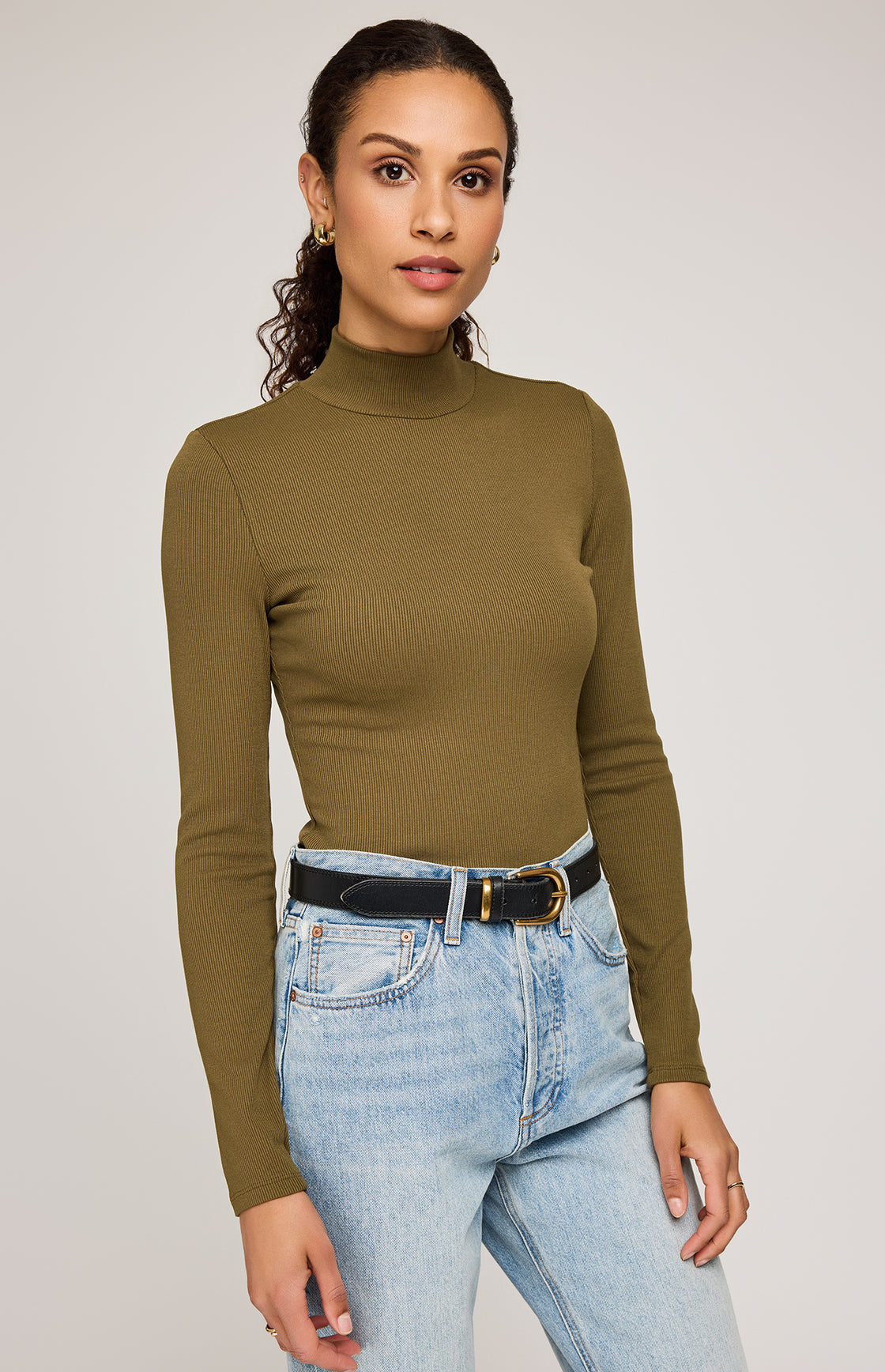 Wren Ribbed Mock Neck
