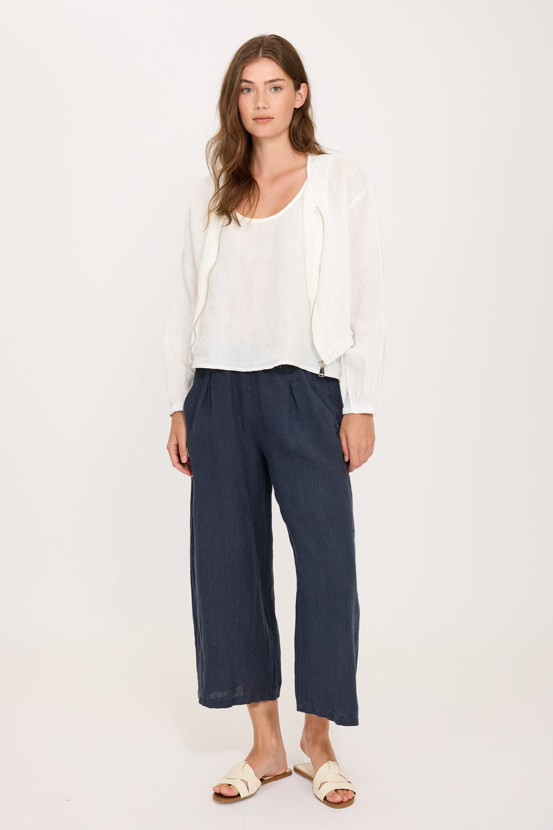 Cropped Linen Pant
