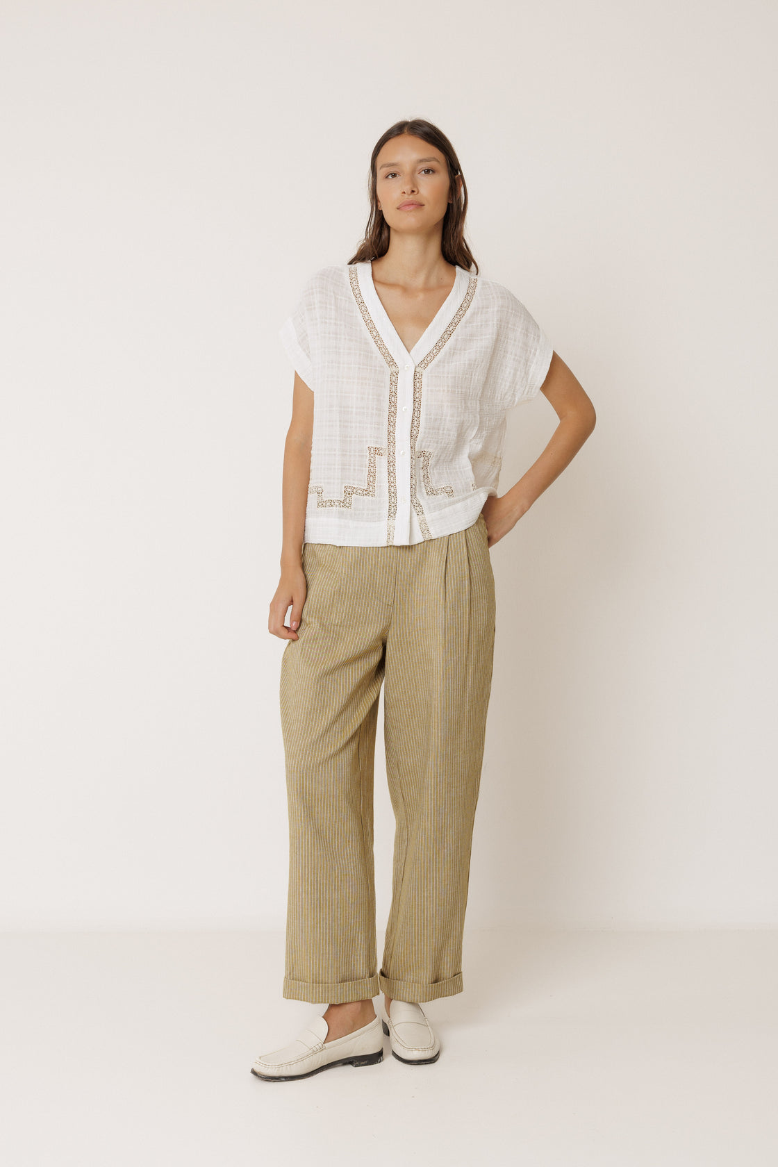Inset Lace Blouse
