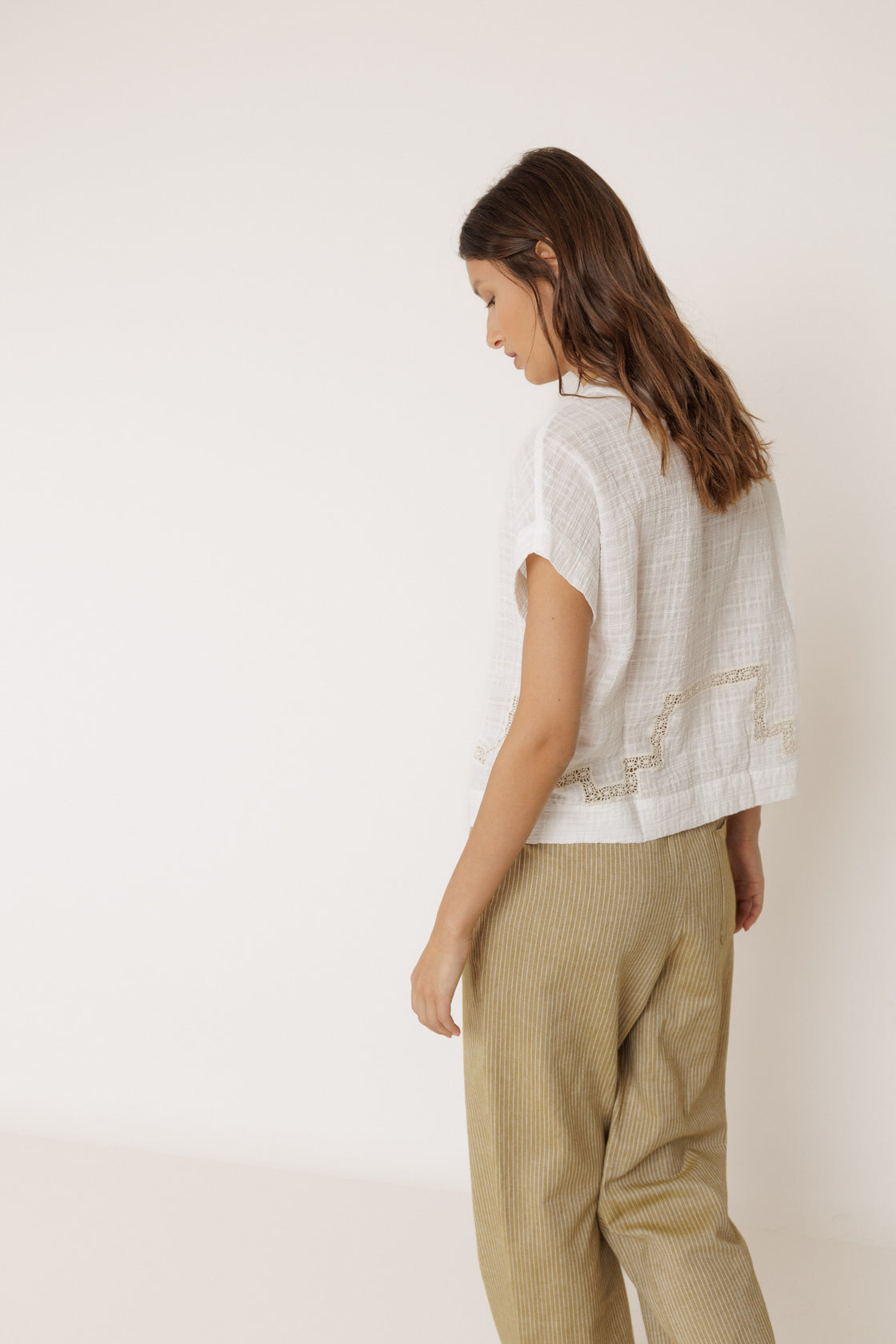 Inset Lace Blouse
