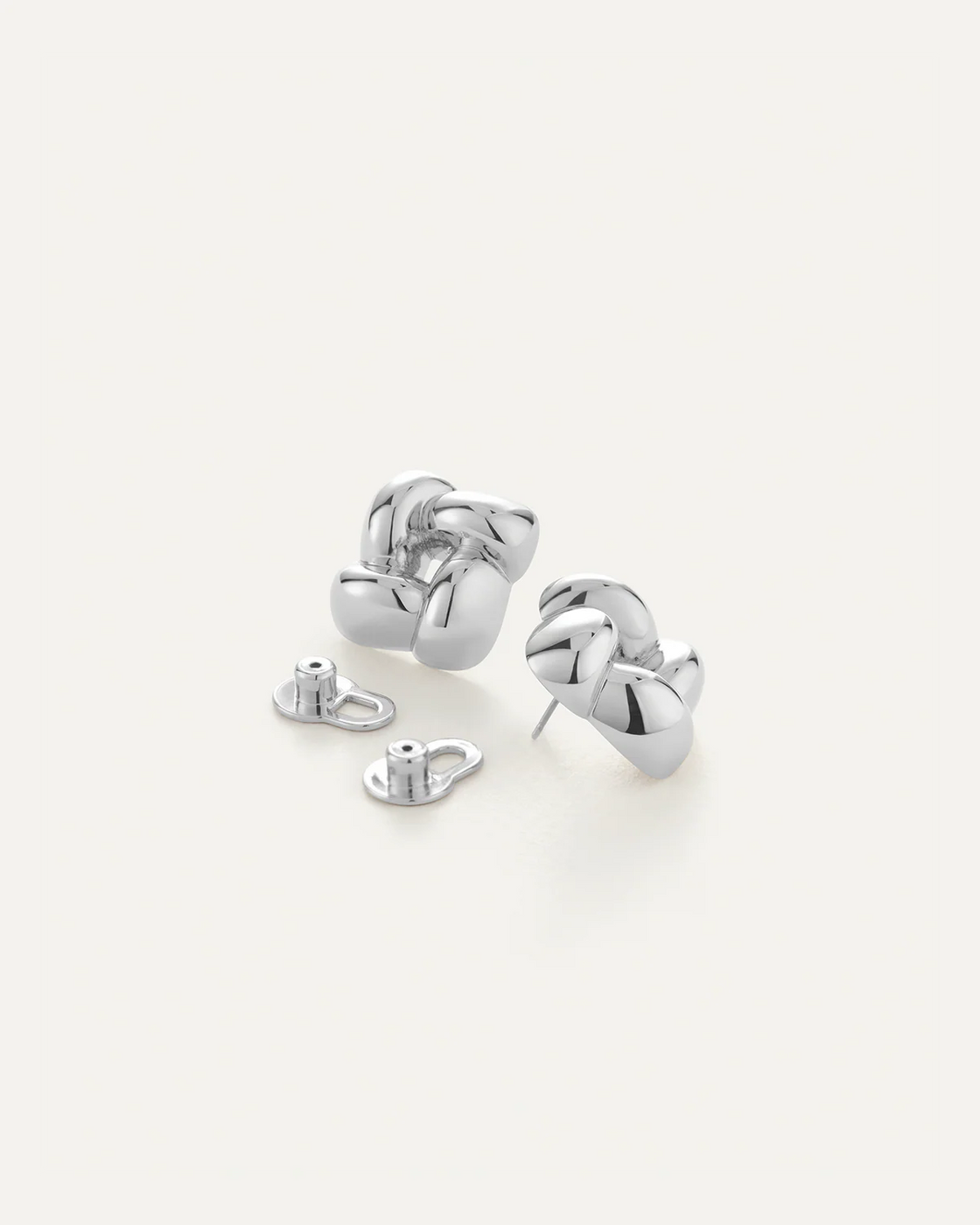 Mini Woven Square Earrings