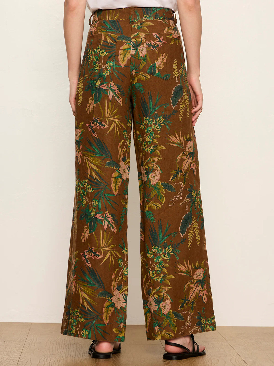 The Linen Marine Wide Leg Pant