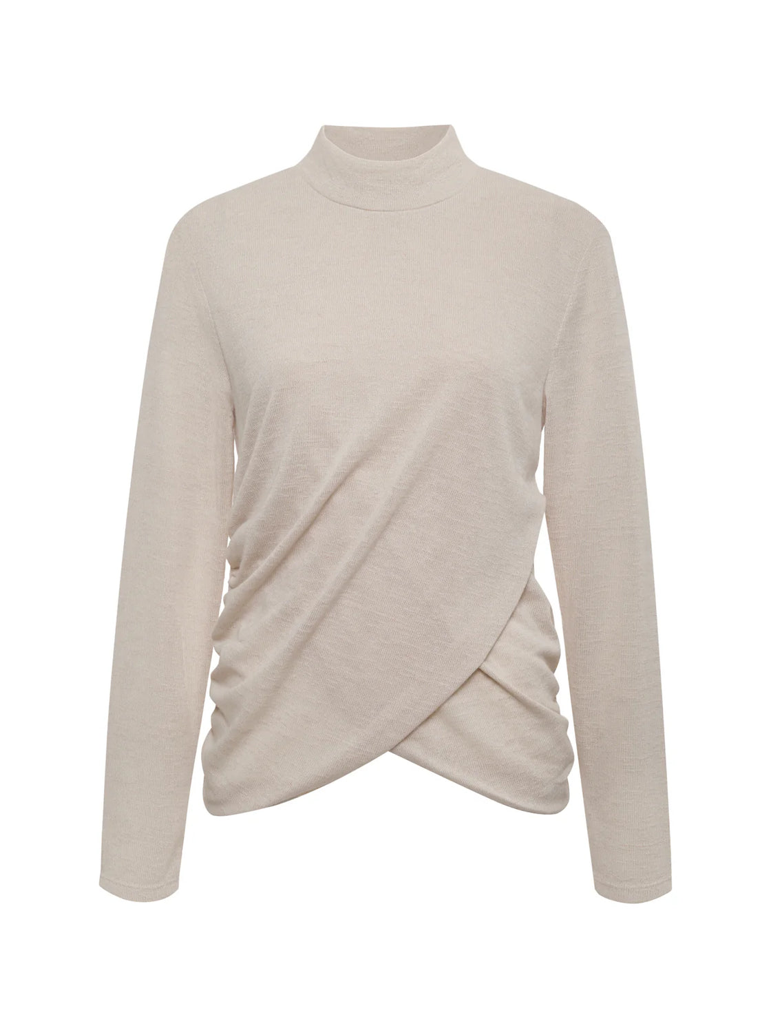 Draped Mock Neck