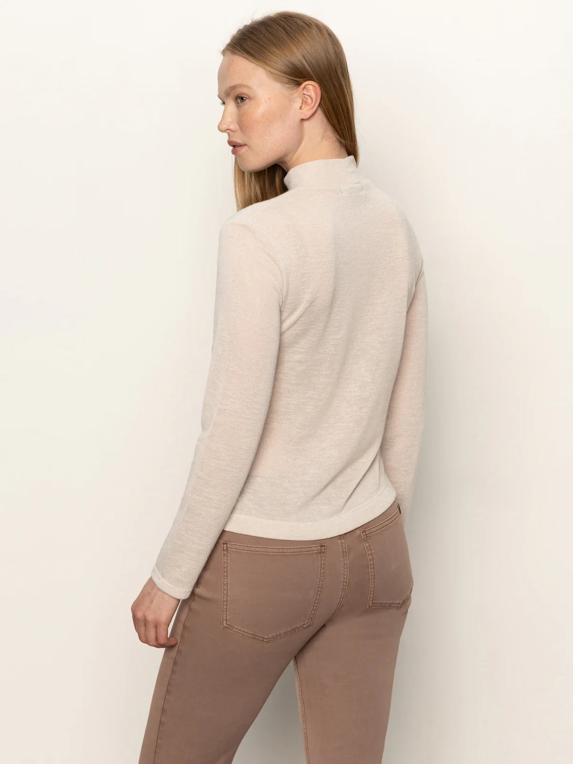 Draped Mock Neck