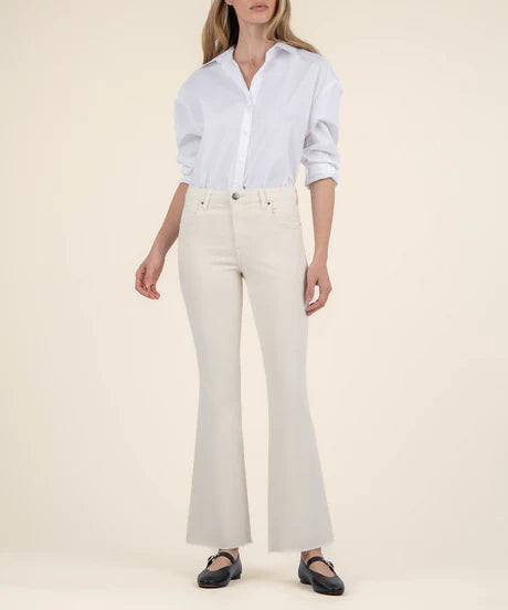 Stella High Rise Flare Ecru