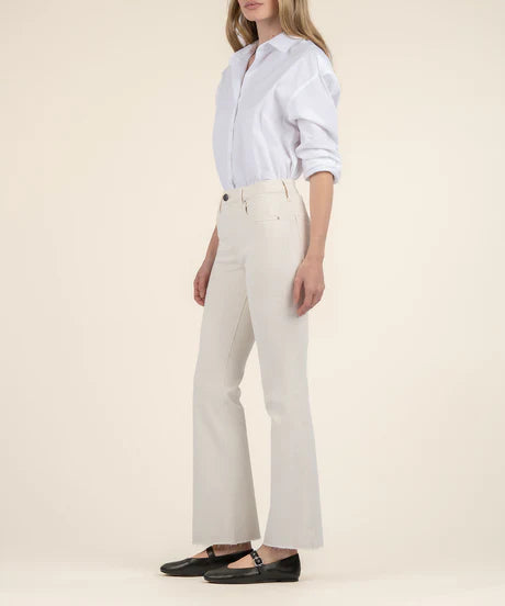 Stella High Rise Flare Ecru