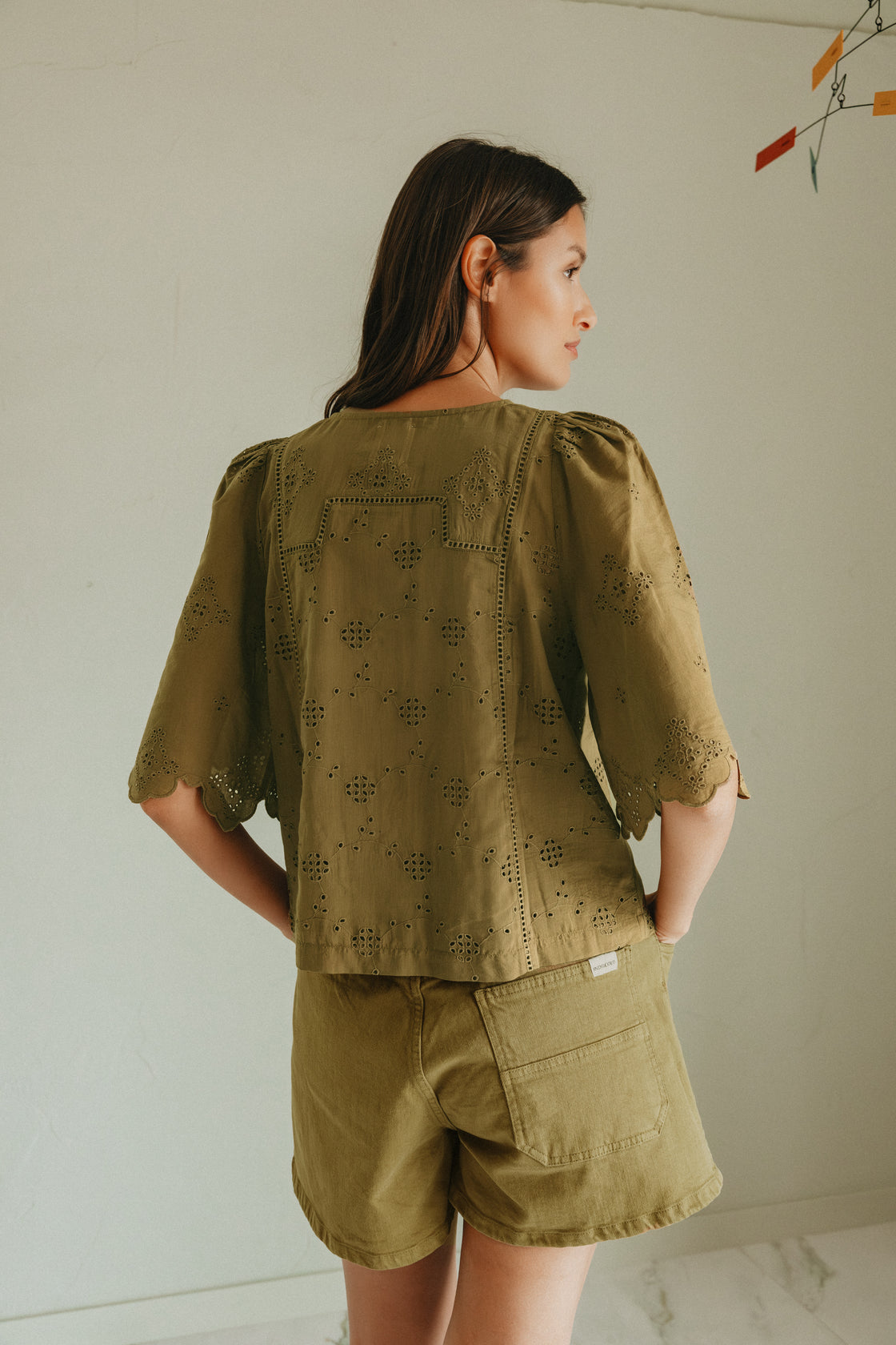 Schiffli Embroidery Blouse