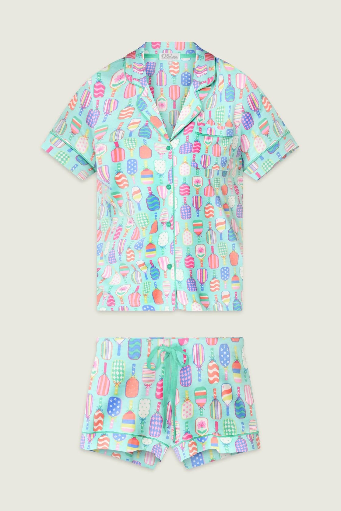 Whimsy Pickle Ball Pj Short Set