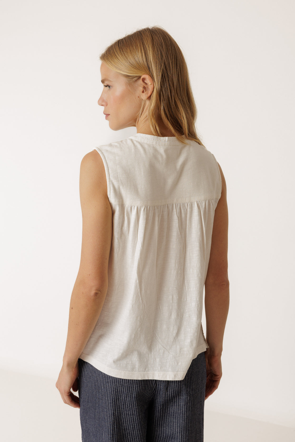 Embroidered Ecru Blouse