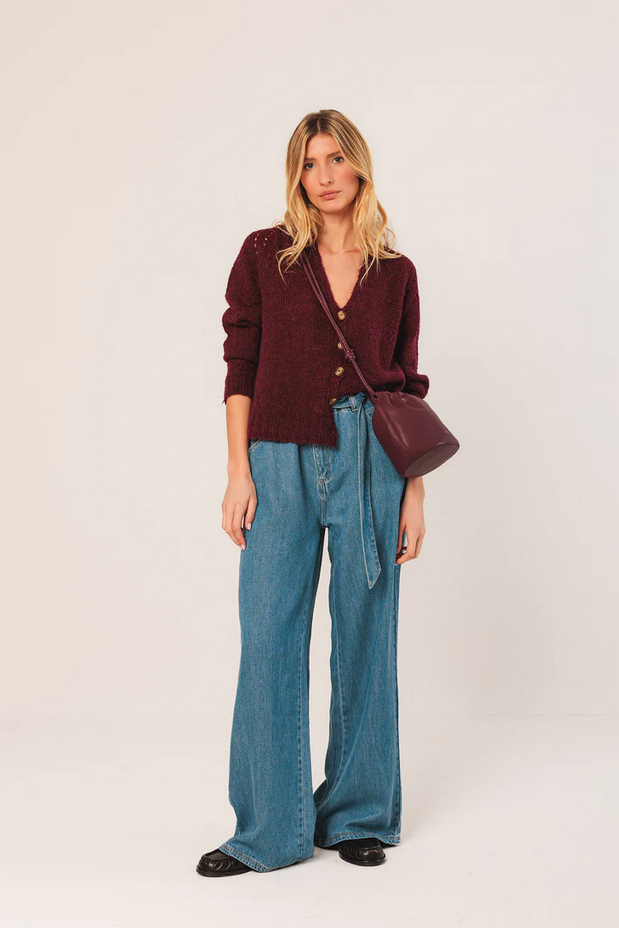 Gathered Leather Tote