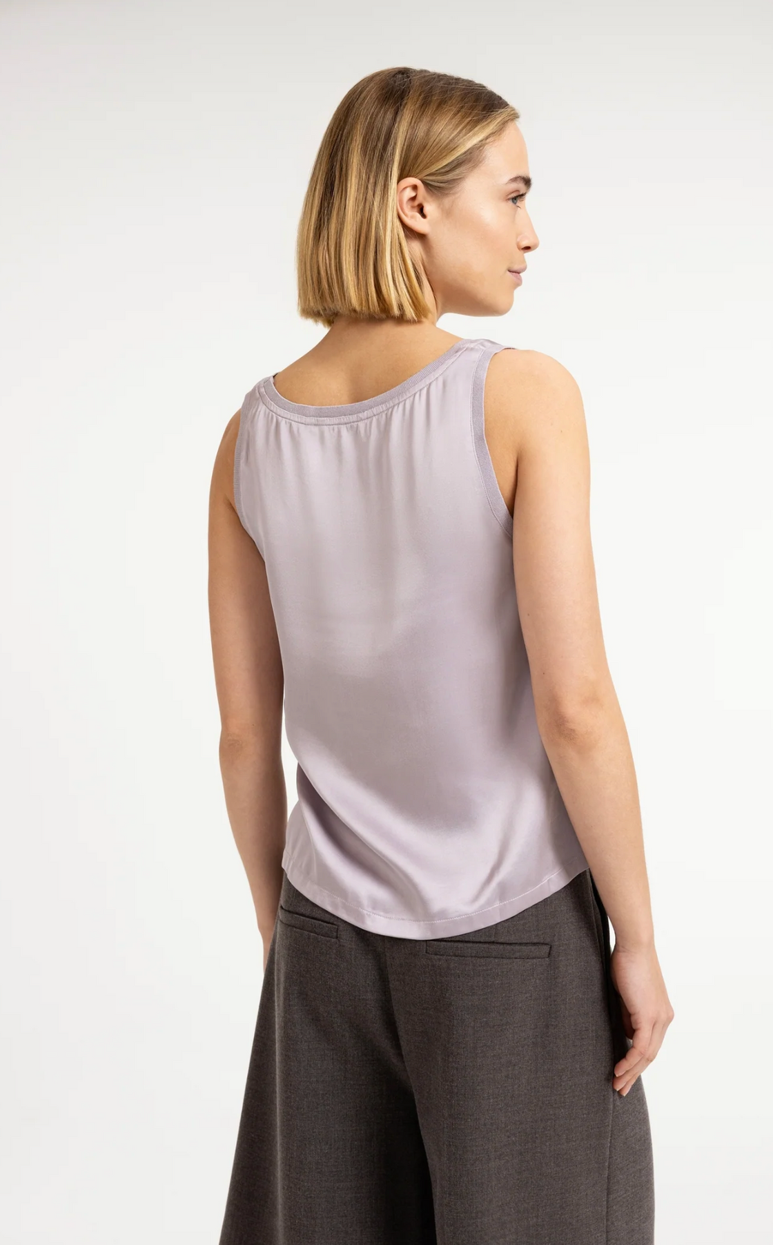 Iris Purple Satin Top