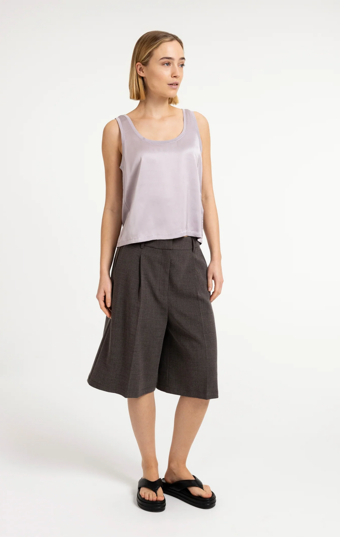 Iris Purple Satin Top