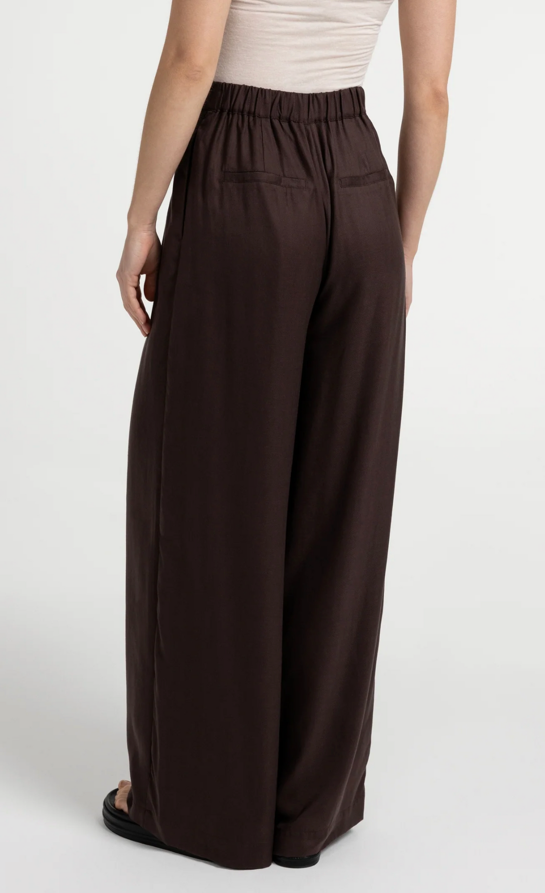 Aubergine Wide-leg Trousers