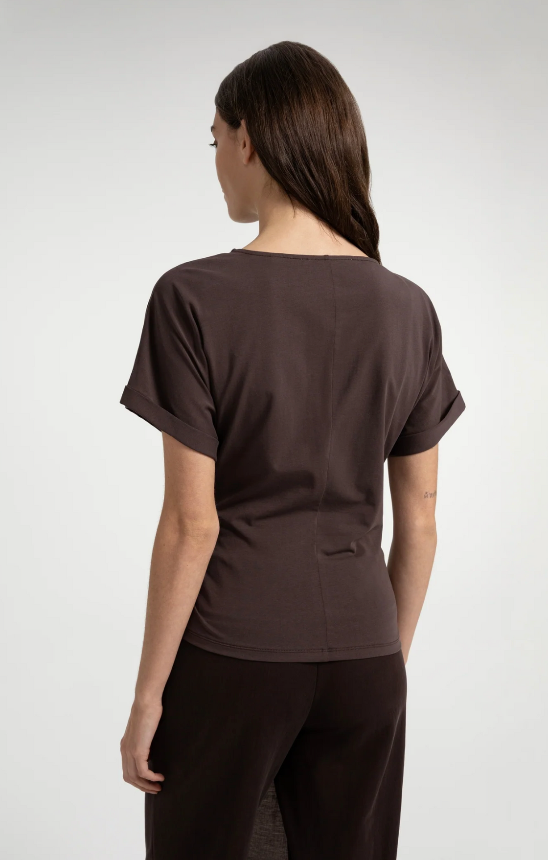 Aubergine Round Neck Top