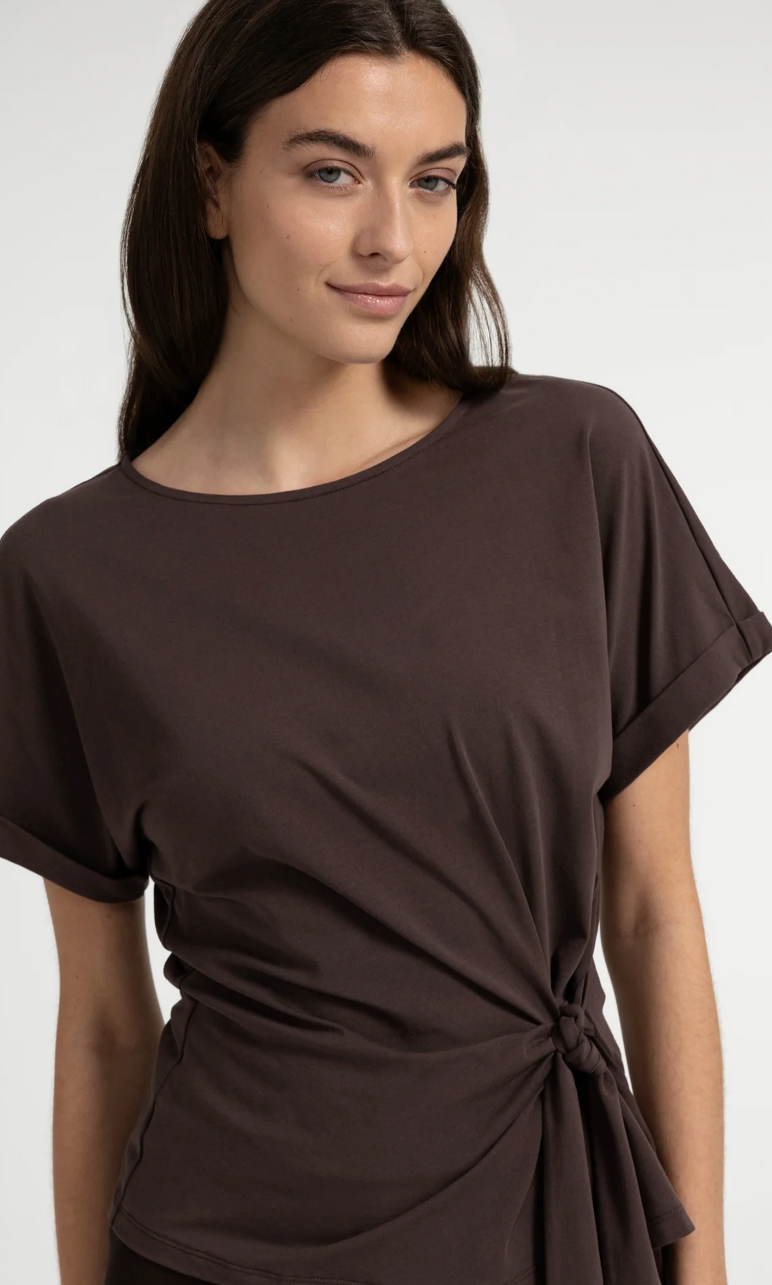 Aubergine Round Neck Top