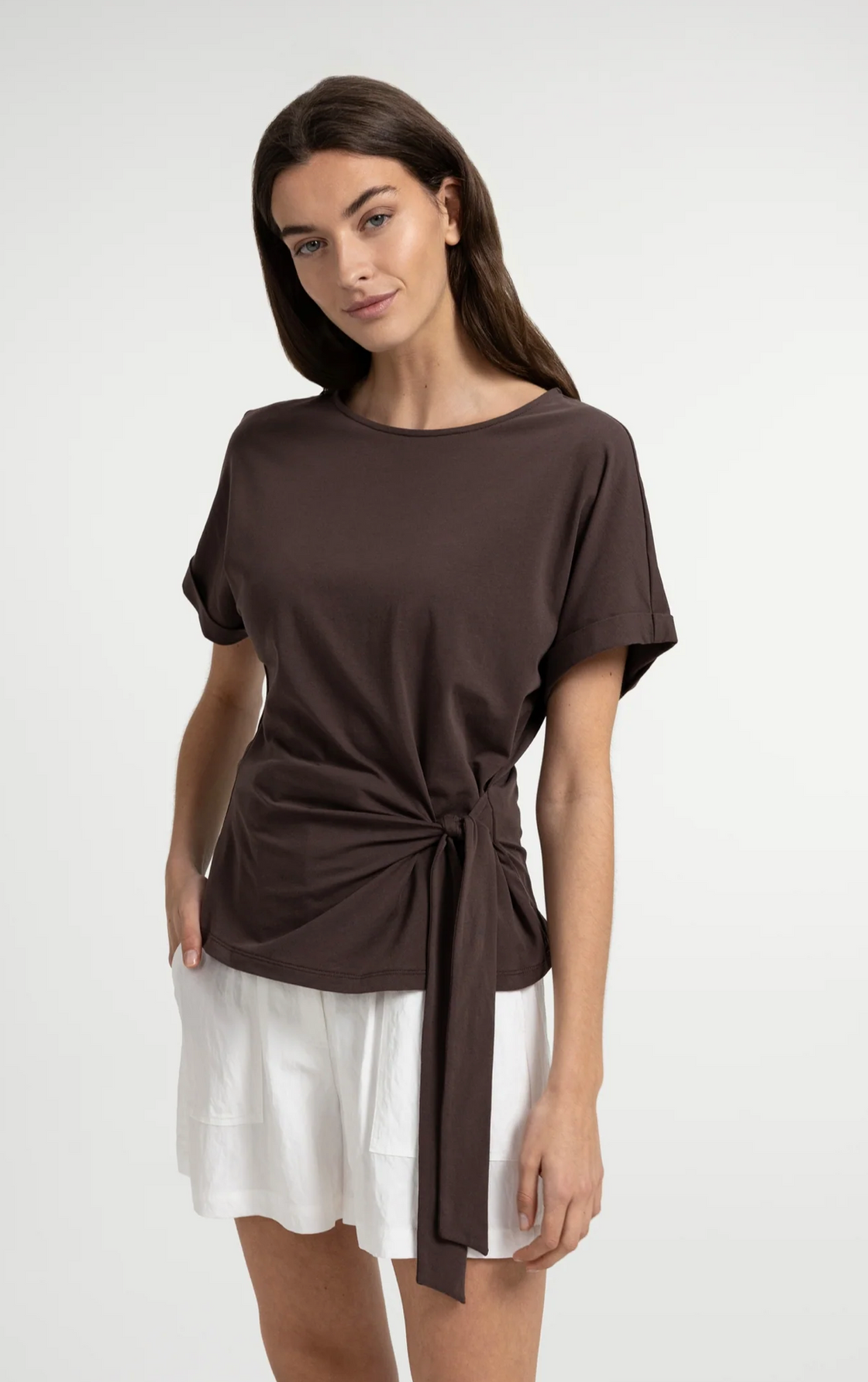 Aubergine Round Neck Top