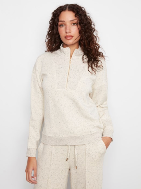 Half Zip Cookies & Cream Sweater