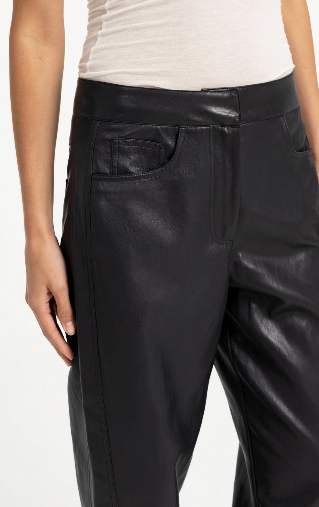 Faux Leather Trouser