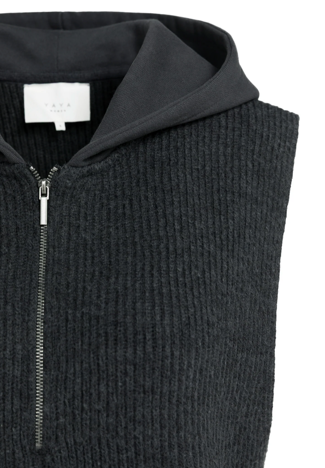 Sleeveless Sweater with Jersey Hoodie