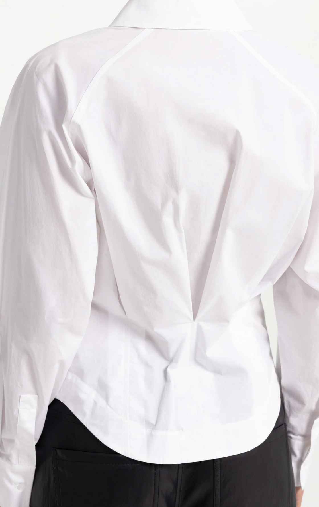 Blouse with Waist Accent and Back Pleats