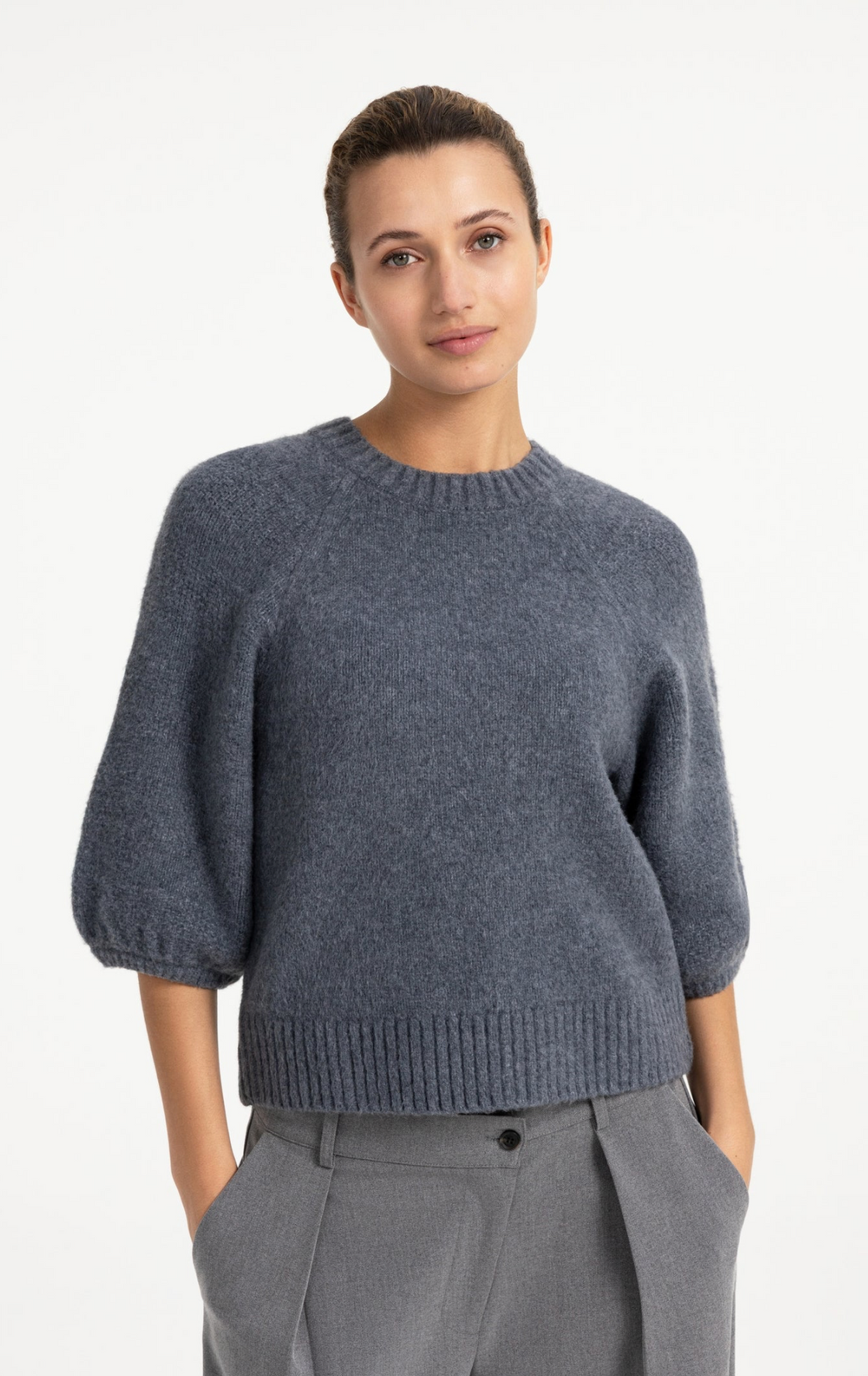 Sweater with Textured Sleeve Arctic Seal