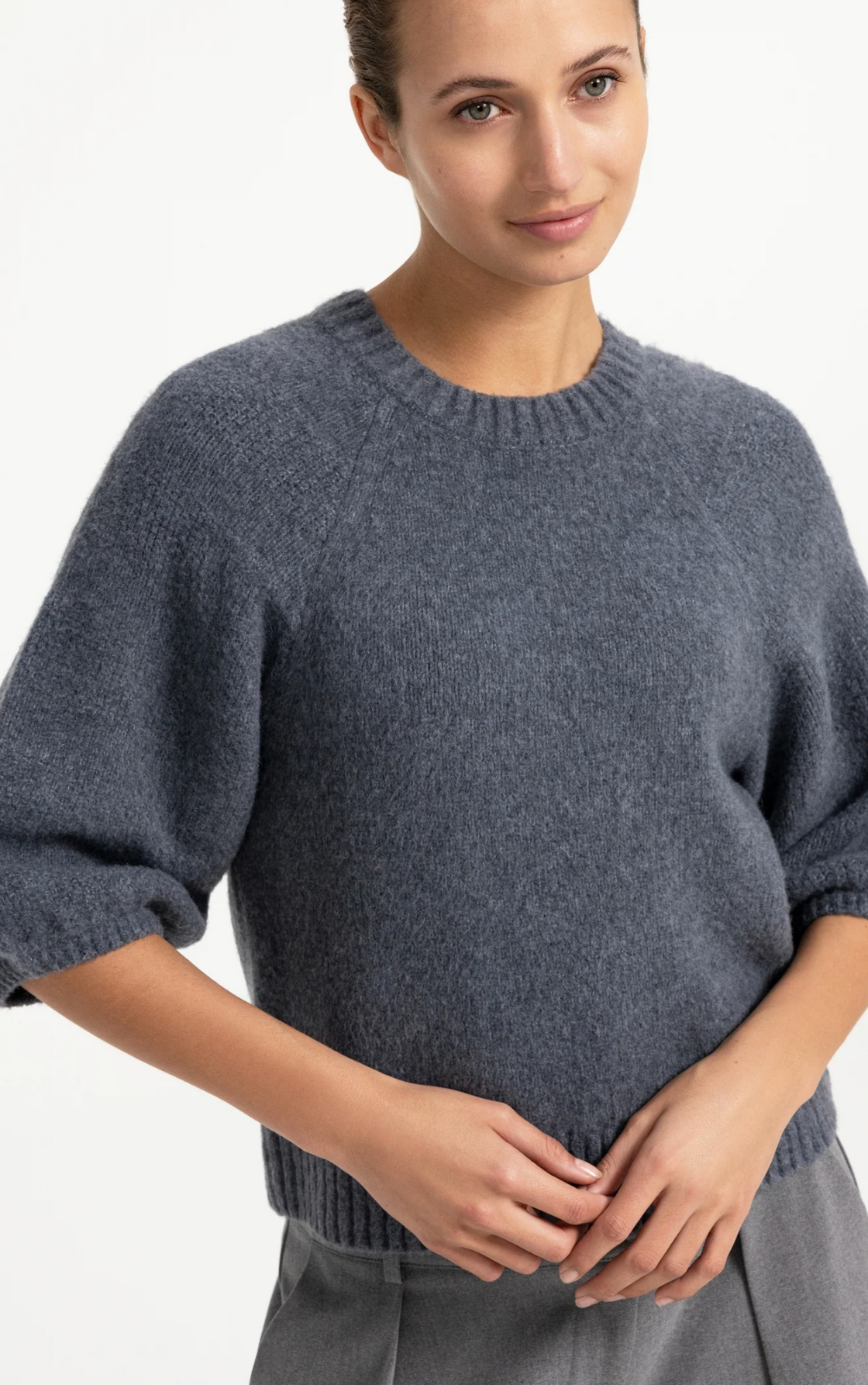 Sweater with Textured Sleeve Arctic Seal