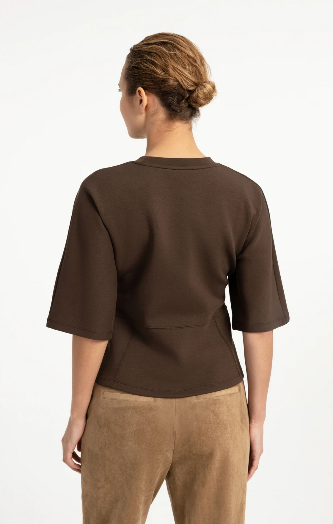 Soft Jersey Top Slate Black Brown