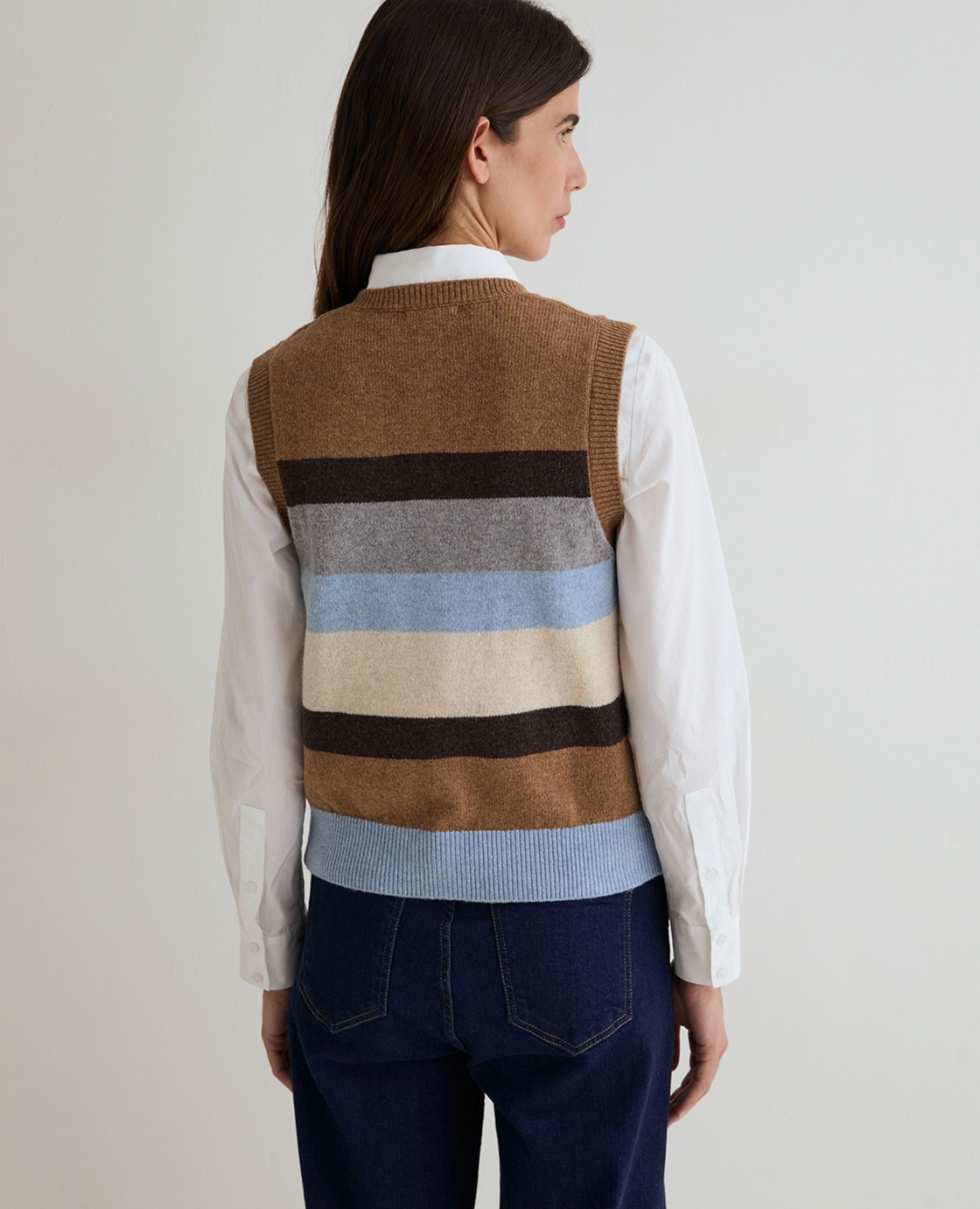 Open Striped Vest