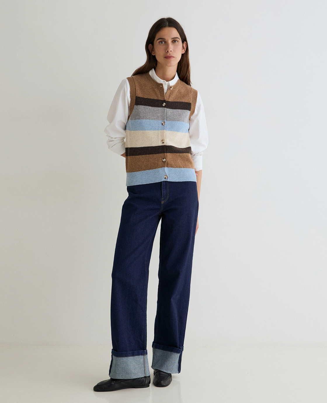 Open Striped Vest
