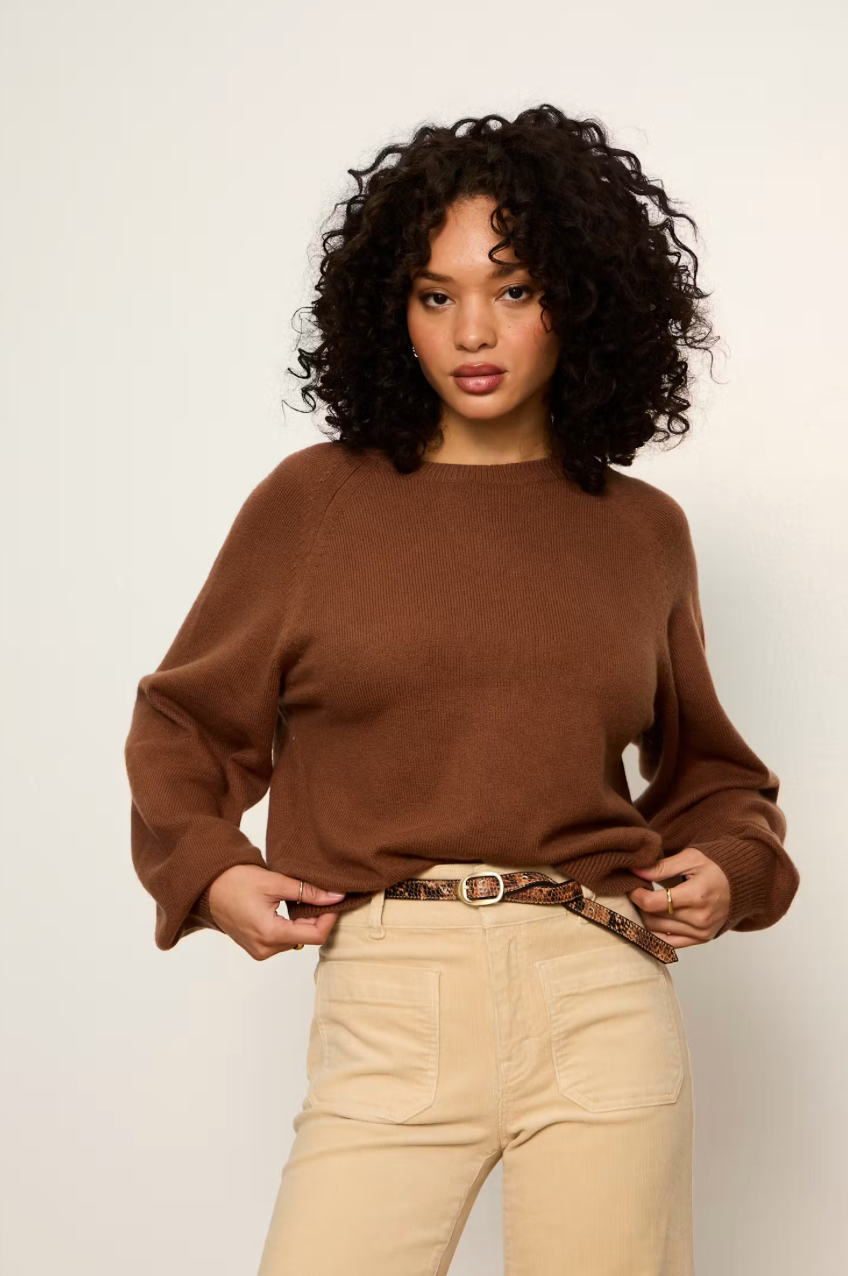 Soft Popover Sweater Cocoa Powder