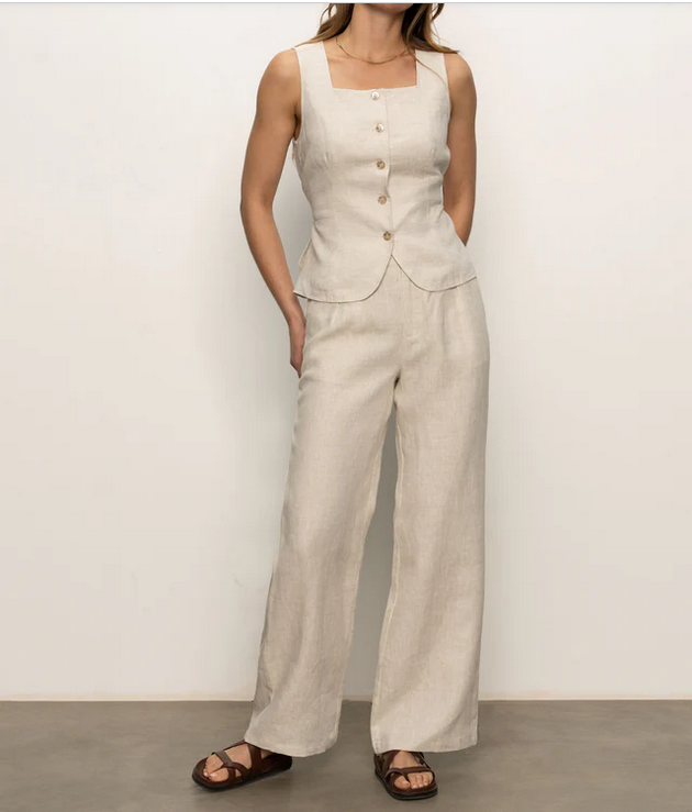 Outsmart Square Neck Flax Vest