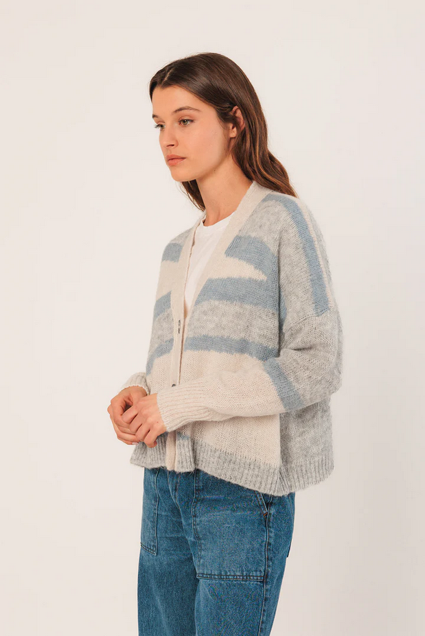 Intarsia Alpaca Cardigan