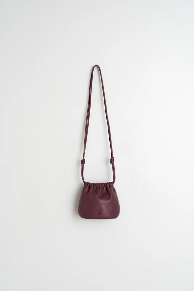 Gathered Leather Tote