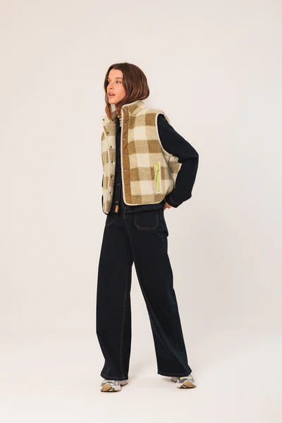 Teddy Plaid Vest