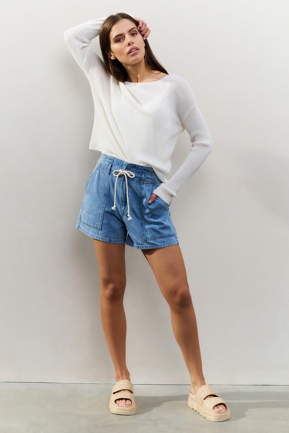 Fine Rib Knitted Sweater