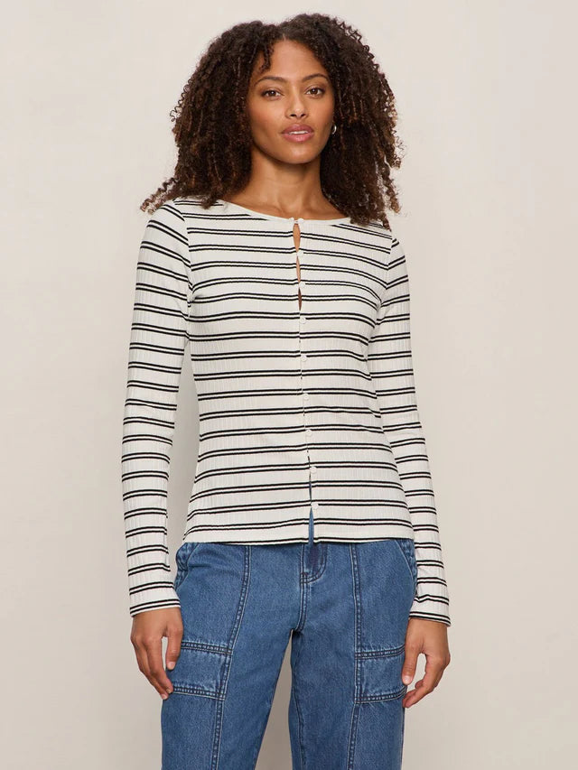 Button Front Rib Top