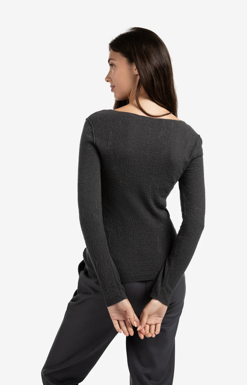 Black Oyster Light Structured Top