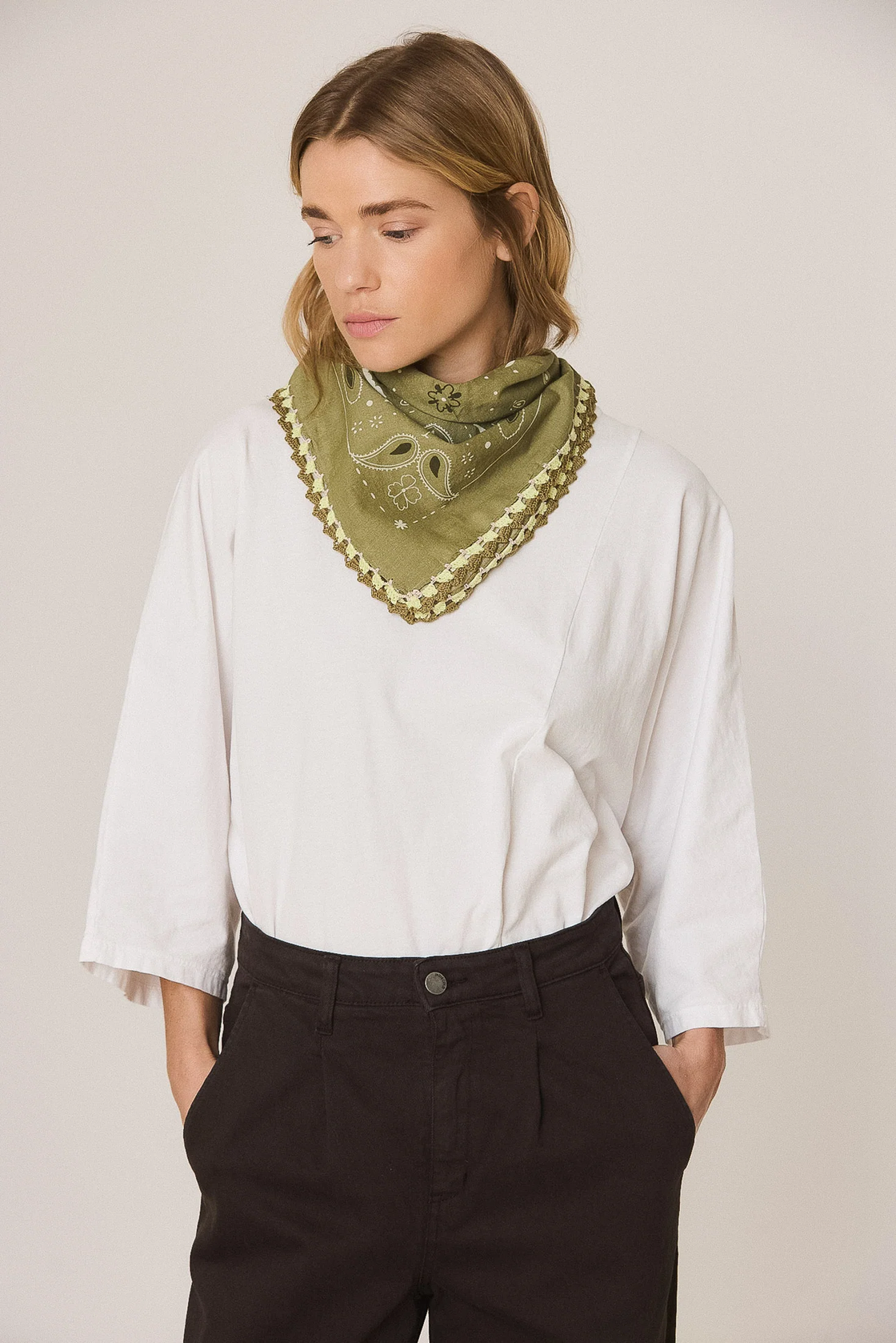 Banada With Crochet Trim