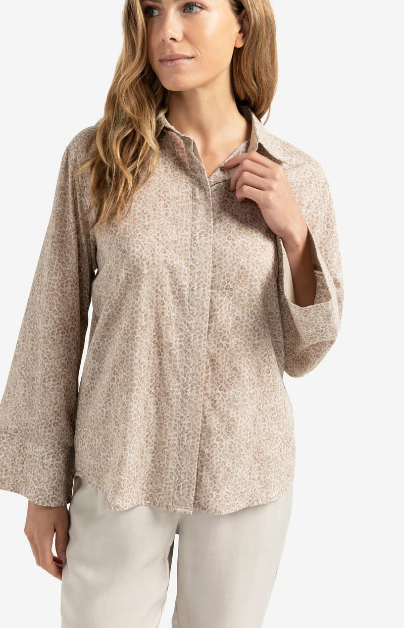 Printed Boyfriend Blouse