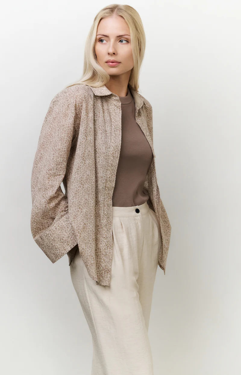 Printed Boyfriend Blouse