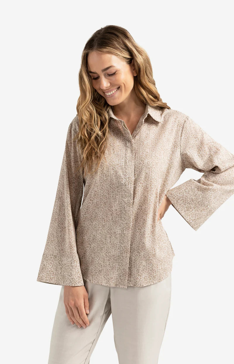 Printed Boyfriend Blouse