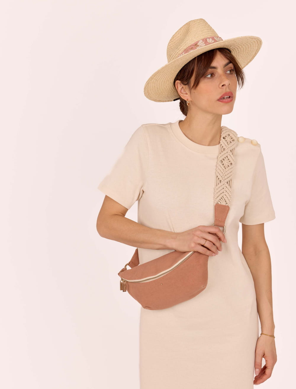 Chapeau Paille Rose Rosalie