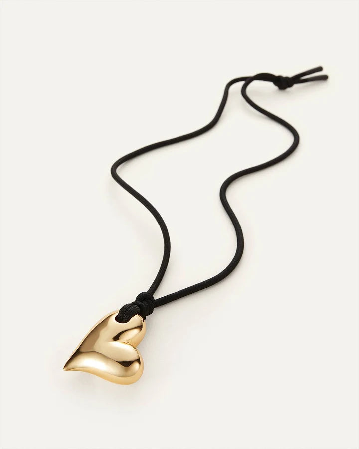 Art Heart On String Necklace