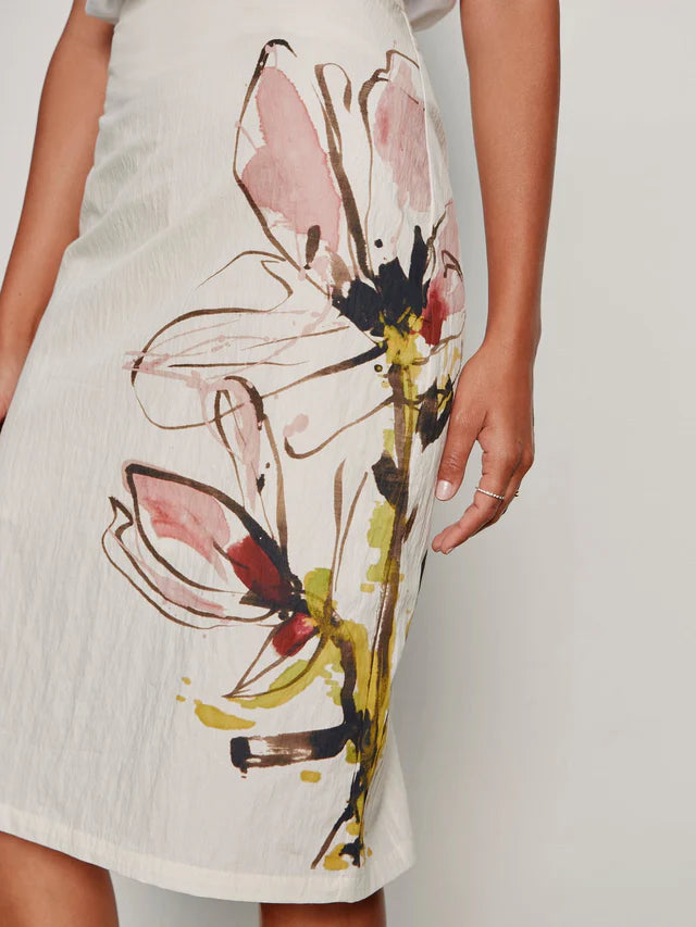 Spring Fleur Pencil Skirt