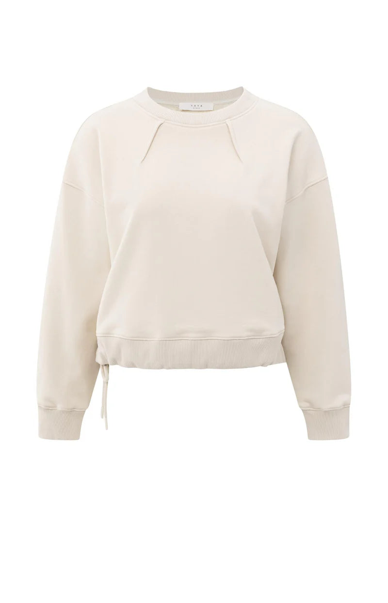 Sweatshirt with Pleat Detail